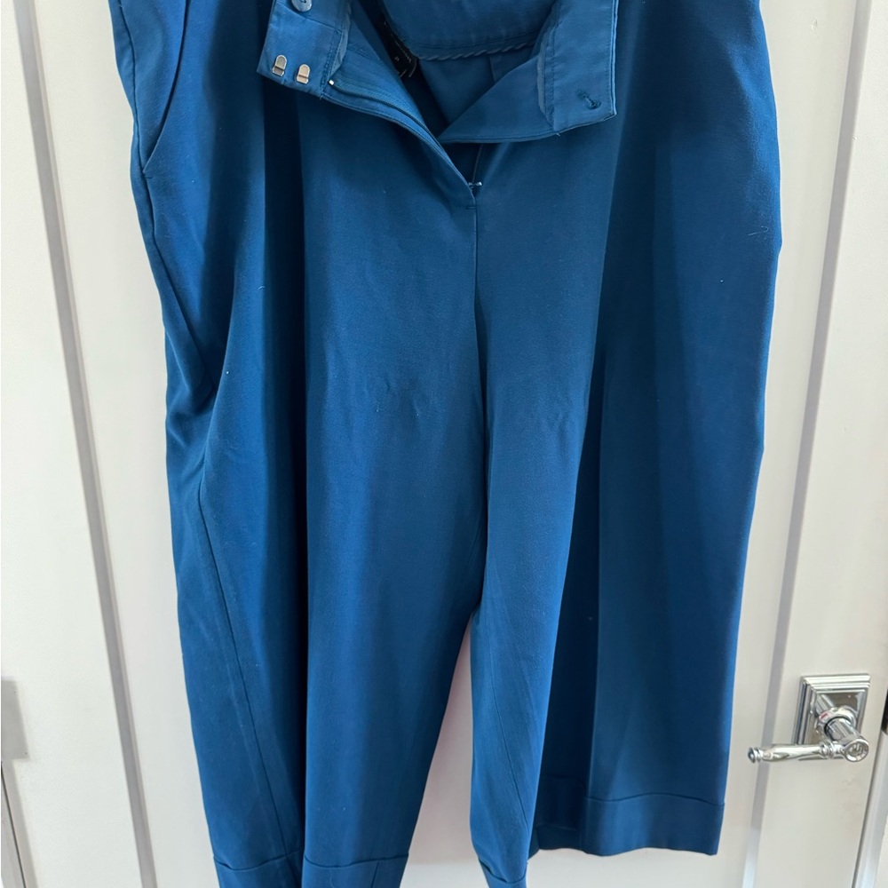 Lane Bryant Teal Wide-leg Capri Trousers